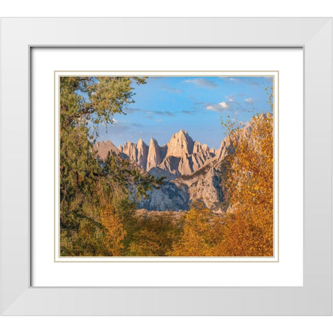 Mount Whitney-Sequoia National Park-California-USA White Modern Wood Framed Art Print with Double Matting by Fitzharris, Tim