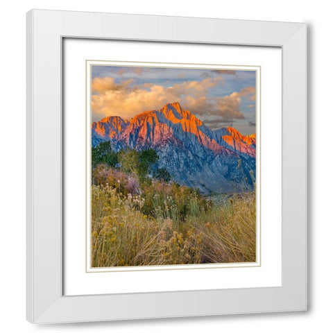Lone Pine Peak-Eastern Sierra-California-USA White Modern Wood Framed Art Print with Double Matting by Fitzharris, Tim