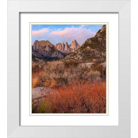 Mount Whitney-Eastern Sierra Nevada-California-USA White Modern Wood Framed Art Print with Double Matting by Fitzharris, Tim