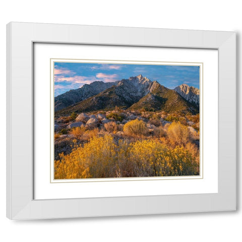 Lone Pine Peak-Eastern Sierra-California-USA White Modern Wood Framed Art Print with Double Matting by Fitzharris, Tim