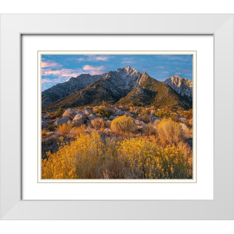 Lone Pine Peak-Eastern Sierra-California-USA White Modern Wood Framed Art Print with Double Matting by Fitzharris, Tim