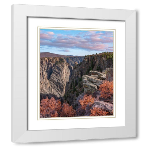 Devils Overlook-Black Canyon of the Gunnison National Park White Modern Wood Framed Art Print with Double Matting by Fitzharris, Tim