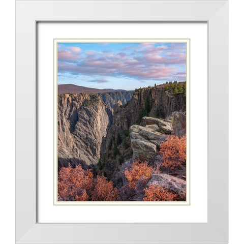 Devils Overlook-Black Canyon of the Gunnison National Park White Modern Wood Framed Art Print with Double Matting by Fitzharris, Tim