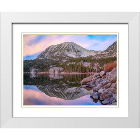 Lake Sierra Nevada White Modern Wood Framed Art Print with Double Matting by Fitzharris, Tim