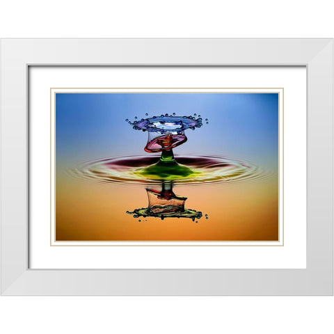 CMYK White Modern Wood Framed Art Print with Double Matting by Berkati, Muhammad