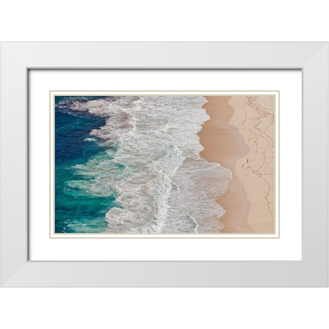 Where the Ocean Ends... White Modern Wood Framed Art Print with Double Matting by Feldtkeller, Andreas