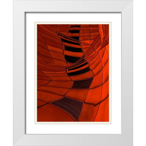 Carenza White Modern Wood Framed Art Print with Double Matting by Claes, Gilbert