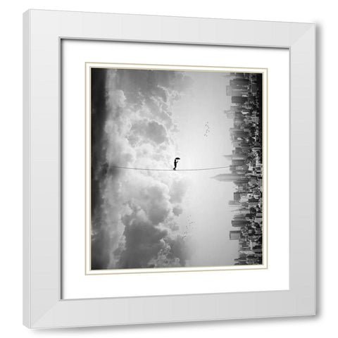 crossing White Modern Wood Framed Art Print with Double Matting by Marlianto, Ivan