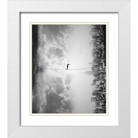 crossing White Modern Wood Framed Art Print with Double Matting by Marlianto, Ivan