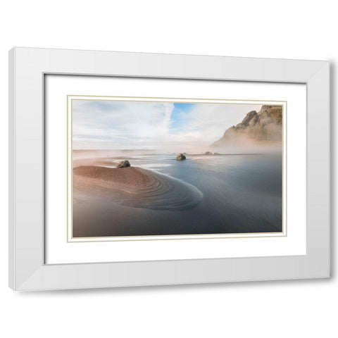 Dreamland White Modern Wood Framed Art Print with Double Matting by Kravanja, Jure