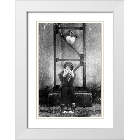 1st love White Modern Wood Framed Art Print with Double Matting by Dan, Bez