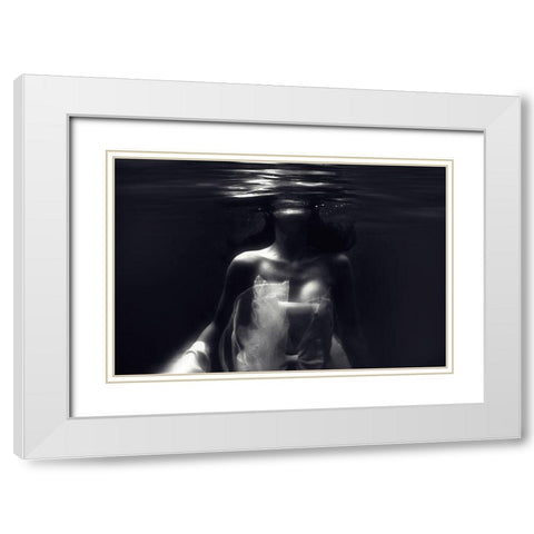 Boundaries White Modern Wood Framed Art Print with Double Matting by Afandi, Yusuf