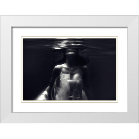 Boundaries White Modern Wood Framed Art Print with Double Matting by Afandi, Yusuf