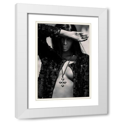 Bara White Modern Wood Framed Art Print with Double Matting by Krystynek Mqep, Martin