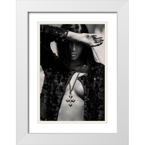 Bara White Modern Wood Framed Art Print with Double Matting by Krystynek Mqep, Martin