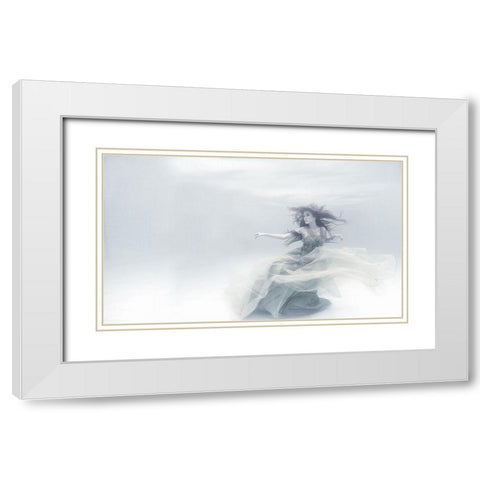 shape of a sound White Modern Wood Framed Art Print with Double Matting by Afandi, Yusuf