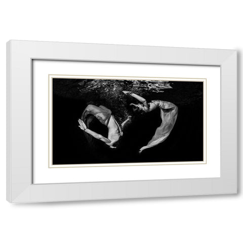 Grace Underwater White Modern Wood Framed Art Print with Double Matting by Kiefer, Ken