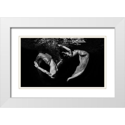 Grace Underwater White Modern Wood Framed Art Print with Double Matting by Kiefer, Ken