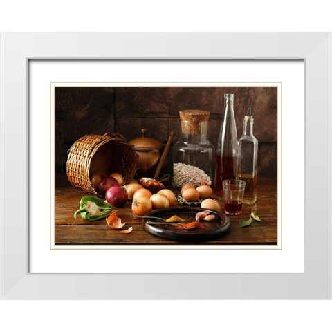 Smells White Modern Wood Framed Art Print with Double Matting by Laercio, Luiz