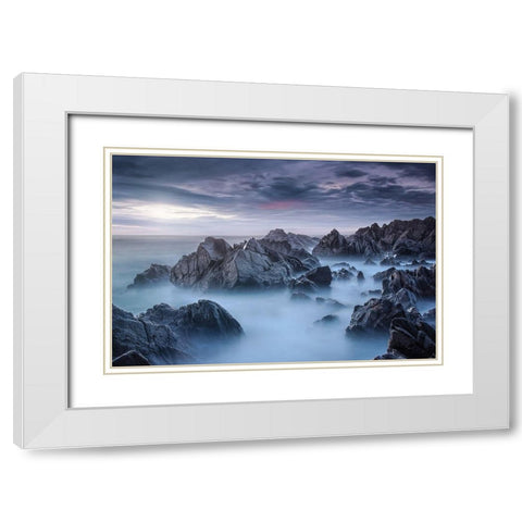 The Chronicles of Helion rebirth White Modern Wood Framed Art Print with Double Matting by Araujo, Nuno