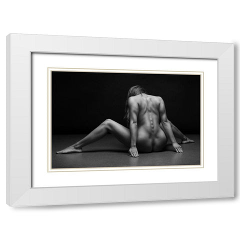 bodyscape White Modern Wood Framed Art Print with Double Matting by Belovodchenko, Anton