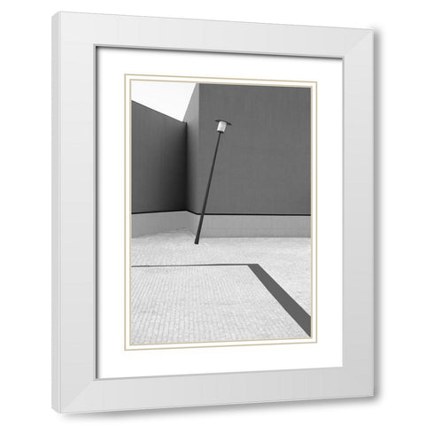 UNSTABLE BALANCE White Modern Wood Framed Art Print with Double Matting by Azevedo, Olavo