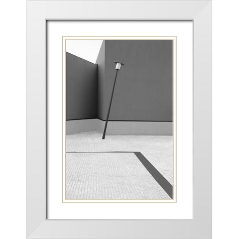 UNSTABLE BALANCE White Modern Wood Framed Art Print with Double Matting by Azevedo, Olavo
