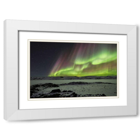 Celestial White Modern Wood Framed Art Print with Double Matting by Ingibergsson, Bragi