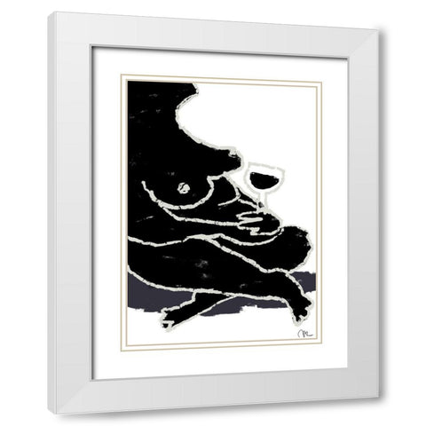 A Break White Modern Wood Framed Art Print with Double Matting by Artographie Studio