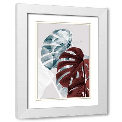 Monstera Creative 18 White Modern Wood Framed Art Print with Double Matting by Artographie Studio