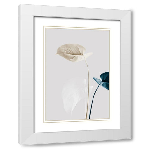 Monstera Creative 22 White Modern Wood Framed Art Print with Double Matting by Artographie Studio