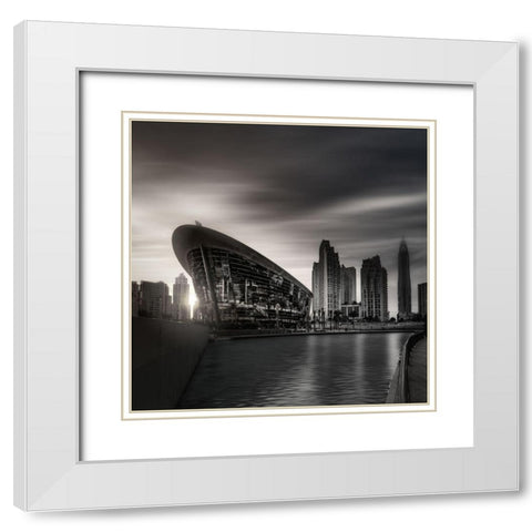 Dubai Opera-Dubai-UAE White Modern Wood Framed Art Print with Double Matting by Kazzaz, mohamed