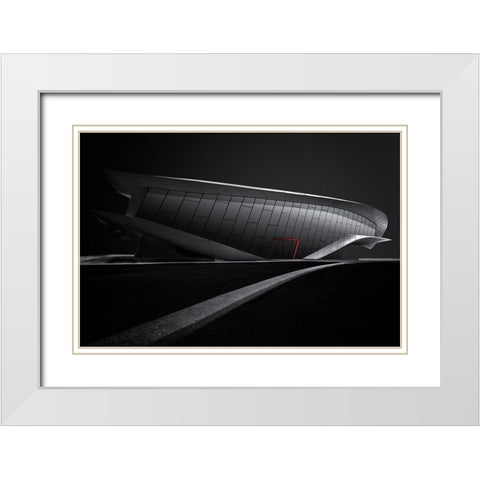 Red in a small dosage White Modern Wood Framed Art Print with Double Matting by Endermann, Rolf