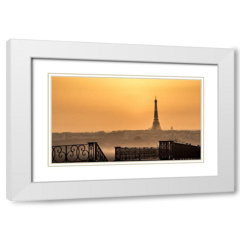 The Awakening of the Iron Lady White Modern Wood Framed Art Print with Double Matting by Pacifico