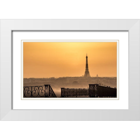 The Awakening of the Iron Lady White Modern Wood Framed Art Print with Double Matting by Pacifico