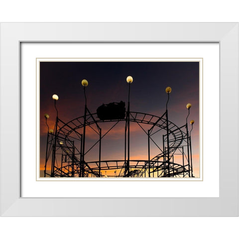 Araraquara White Modern Wood Framed Art Print with Double Matting by Lops, Diego