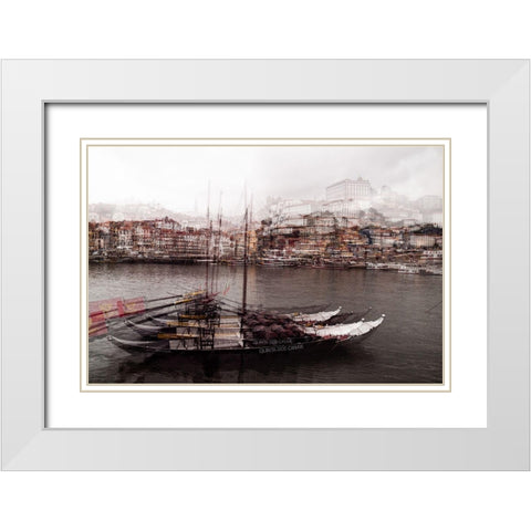Porto White Modern Wood Framed Art Print with Double Matting by Ferreira, Rui
