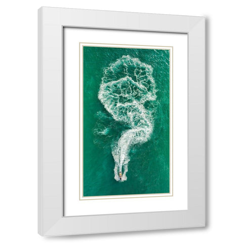 Foamy Journey White Modern Wood Framed Art Print with Double Matting by Meirovich, Ido
