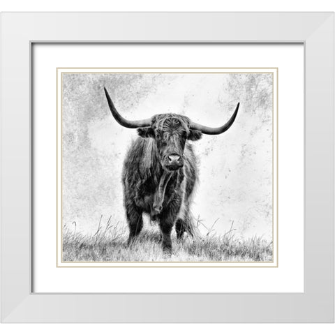 La force White Modern Wood Framed Art Print with Double Matting by Pecqueux, Stephane