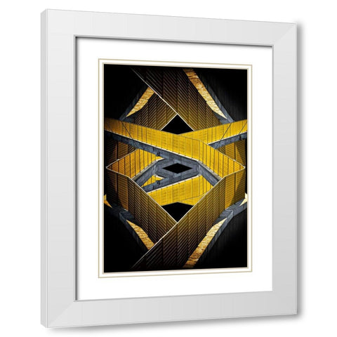 Visione White Modern Wood Framed Art Print with Double Matting by Corte, Raffaele