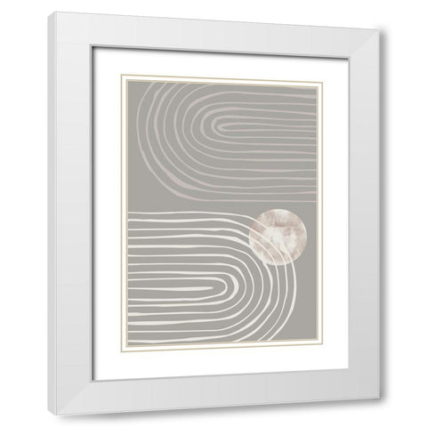 Arch Dark 001 White Modern Wood Framed Art Print with Double Matting by Artographie Studio