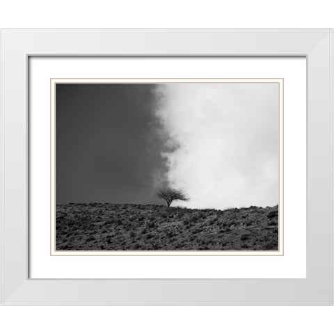 The Sky is Mine White Modern Wood Framed Art Print with Double Matting by Noori, Saba
