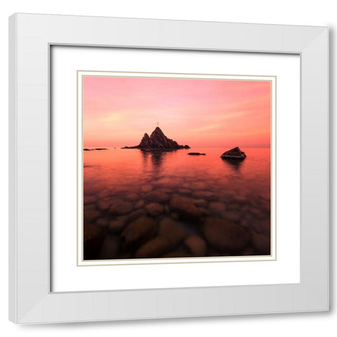 Glorious a Peaceful White Modern Wood Framed Art Print with Double Matting by Giudici, Paolo