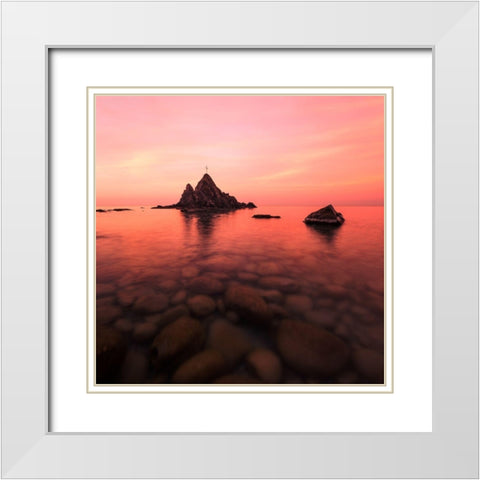 Glorious a Peaceful White Modern Wood Framed Art Print with Double Matting by Giudici, Paolo