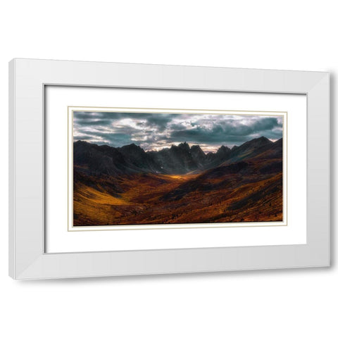 Autumn in Tombstone Mountain White Modern Wood Framed Art Print with Double Matting by Zhang, Jenny L