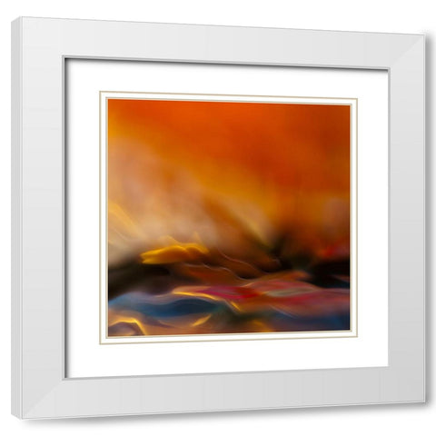 Fire and Water White Modern Wood Framed Art Print with Double Matting by Marthinussen, Willy