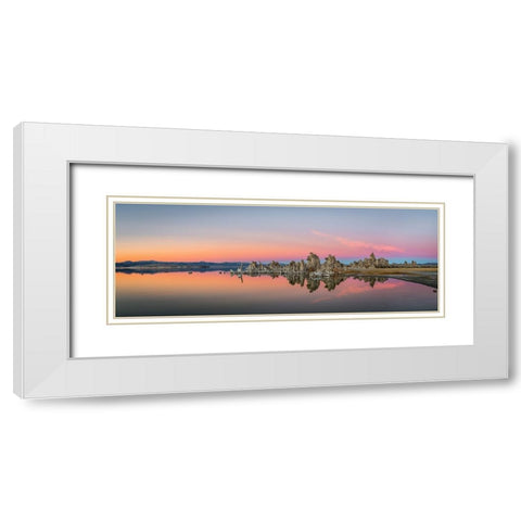 Mono Lake sunset White Modern Wood Framed Art Print with Double Matting by Sink, Jeffrey C.