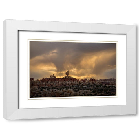 Storm Mage White Modern Wood Framed Art Print with Double Matting by Fan, John