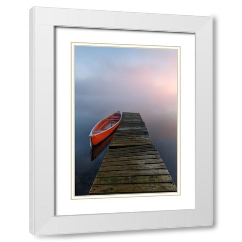To the infinity White Modern Wood Framed Art Print with Double Matting by Nath Saha, Ambar