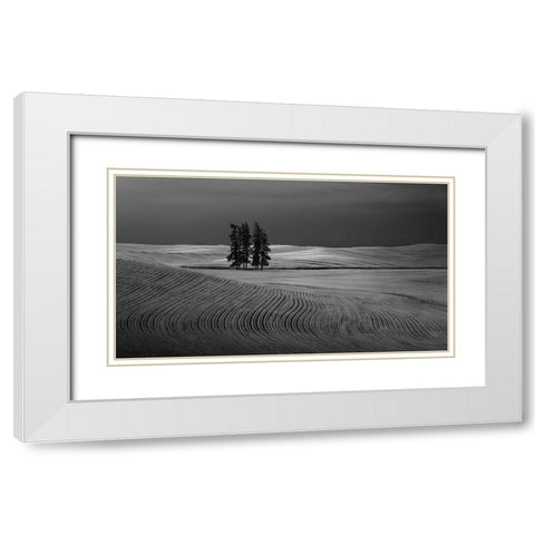 We are not lonely White Modern Wood Framed Art Print with Double Matting by Xu, Leah